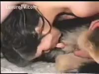 Man watches his partner receive fucked by a mutt